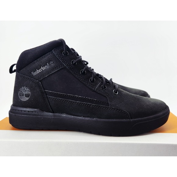 Timberland Other - Timberland Allston Mid Lace Sneaker Mens 8.5 Black Nubuck TB0A69V5EQ4